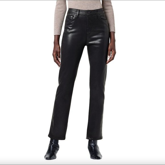NWT Hudson Nico Mid-Rise Coated Stretch Straight-Leg Ankle Jeans - Picture 1 of 4
